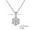 Christmas gift 925 sterling silver material snowflake necklaces
