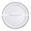 SAMYO christmas decorate glass plates with silver beeds wholesale