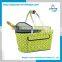 Durable Polyester Material Fully Folding Basket Type Collapsible Insulated Shopper Cooler Basket Tote
