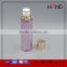good quality hot sale 25ml/35ml/55ml/100ml/120ml white /purple lotion bottle with silver and gold lid