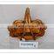 Wholesale beautiful shape wicker basket with handles