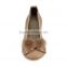 High quality China footwear design beautiful butterfly knot soft leather shoes ladies casual shoes