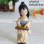 Japanese kimono girl figurine play the zither decoration