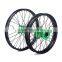 36 spoke aluminum motorcycle wheel hub and rims sets for kawasaki KX250