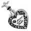 SRP8480 Trend Pet Always in My Heart Paw Print Cremation Jewelry Stainless Steel Cremation Keepsake Urn Pendant