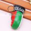 wholesale hot sell PVC leather Portugal flag boxing glove keychain/Portuguese flag boxing glove keyring
