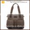 high quality new design men briefcase canvas leather tote handmade bags factory christmas wholesale