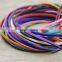 wholesale colorful 3mm flat real leather cord for pet collar chain bracelet necklace flat leather cord