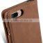 2016 Classic Brown Wallet Case MOBILE PHONE COVER Leather Case for Apple IPhone 7 Plus (5.5")