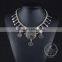 high quality vintage rhinestone chunky statement necklace tin alloy fashion women pendant necklace 6390100