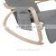 HomCom 36" Light Gray Reclining Bentwood Lounge Chair