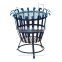 Outsunny 19" Black/Silver Cast Iron and Steel Outdoor Fire Pit Basket Grill