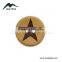 36L(23mm) natural high quality Brown wood button painted star laser engraving on