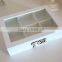 Solid white wooden tea bag storage chest with see through top wholesale