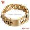 MENS 9" GOLD 316L STAINLESS STEEL 20MM CUBAN CURB LINK CHAIN BRACELET