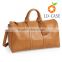China Supplier Men Luggage Weekend Trolly Organizer red color Leather Travel Bag