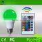 E26 / E27 led decration lighting rgb mult-color bulb with color changing