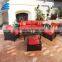 8 piece outdoor patio red cushions all weather rattan conversation sofa set