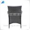 Outdoor patio PE rattan modern stainless steel dining chair with cushions