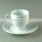 wholesale white 200ml ceramic porcelain coffee cup and saucer