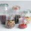 Coffee store hermetic glass jar with color clip top