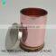 decorative glass candle holder pink sliver