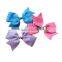 Hot sale beautiful Grosgrain Ribbon kids hair clips bows kids hair clips