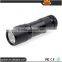 Small Portable Led Purple Light UV LED flashlight 365-370nm 9 LED Flashlight Torch