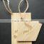 custom fashion design bamboo garment hang tag laser engraved