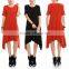 beautiful ladies dresses Side-Pocket Sidetail Designer one piece short dress