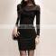 Lady Sexy Mesh Net Long Sleeve Bodycon Bandage Dress , Underwear Women Mini Short Fashion Party Dresses