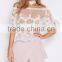 OEM supply short sleeve off shoulder woman lace tops summer sexy women tops