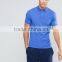 High Quality Hot Sale Custom Short Sleeve Ribbed Cuffs Men's 100% Cotton Breathable Pique 200g Blank Casual Blue Slim Polo Shirt