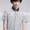 new design contrast fabric made to measure cotton slim men shirt BSZ0081