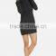 Casual Sweatshirt Dress Black Plain Womens Longline Pullover Hoodie Slim Fit Cotton Fleece Hoodie Dress Wholesale