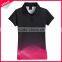 Cheap polyester latest design women collar sport sublimated polo shirt
