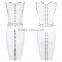 2017 Fashion summer midi lady cocktail black sexy body con studded bandage dress