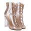 B22410A Ladies Sexy ankle shoes bandage hollow-out high-heeled sandals