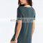 Custom Women Modal Soft Light Loose Fit Curved Bottom Deep-V Tee