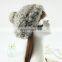 New style hot sale ladies rabbit fur weaving beret hats