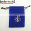 wholesale customized size colors printing flannelette jewelry drawstring velvet bag