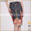 250gsm Factory Price Printing Patterns Black Pencil Skirt