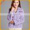 Pure color turn-down collar women rabbit fur collar with real rabbit fur long sleeves jacket