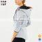 2017 autumn new style street wear grey blank hoodies women zip front