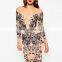 New Fashion Plus Size Embellished Beaded Mesh Women Midi Bodycon Dress