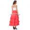 Belle Poque Women's Costume Cotton Red Retro Vintage Gothic Skirt High Low Skirt BP000222-2