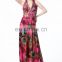 5012# Wholesale Ladies Chic Summer Floral Beach Boho Style Maxi Dress Bohemian Plus Size Women Clothing