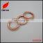 30mm Shiny Rose Gold Zinc Alloy Round Carabiner Hook for Leather Bag