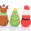 rubber squeaky pet toy Christmas tree Santa pet toy for dog