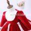 Autumn Winter Spanish Lolita Princess Velvet ball gown Dress Baby Girl Lace Stitching Birthday Party Christmas Easter